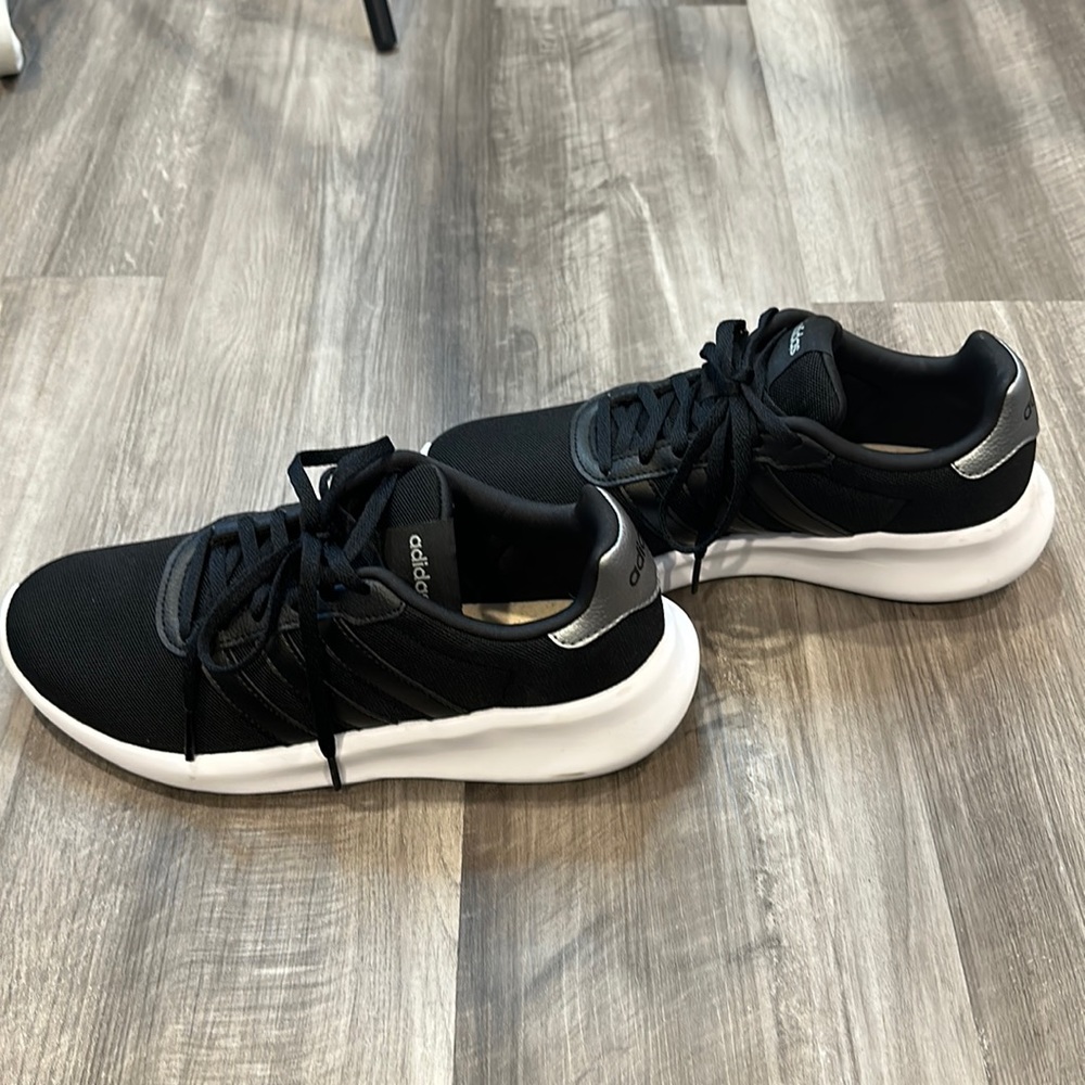 Adidas black and white shoes